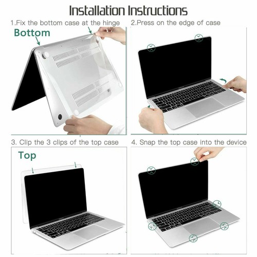 Funda protectora transparente y teclado y protector de pantalla Fr Macbook Air 13 pulgadas A2179 A2337 - Imagen 8 de 19