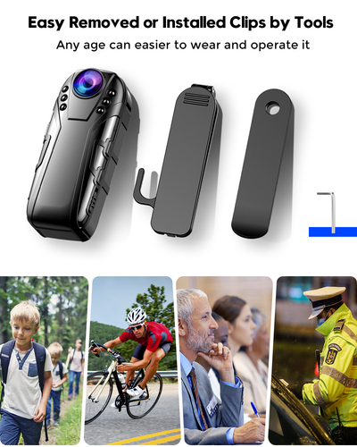 BOBLOV Mini Security Body Camera 64GB IR Night Vision 1080P Video Camcorders - Picture 9 of 10