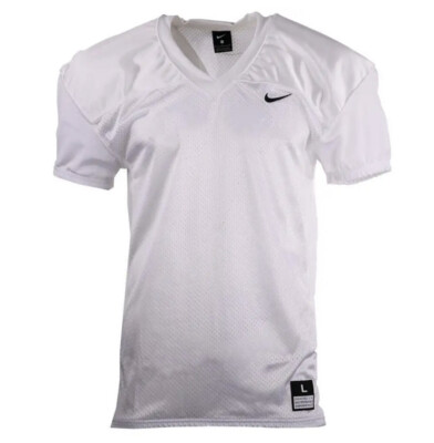 Nike BOY S Team Stock Varsity SS Football Jersey Sz. BM NEW AO4802-100 WH