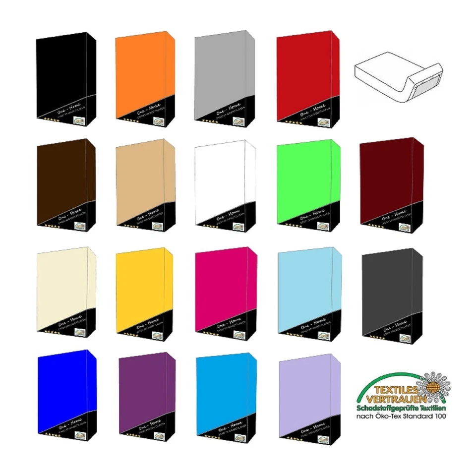 ONE HOME 2er Pack Jersey Spannbettlaken Bettlaken Baumwolle Viele Farben und Größen