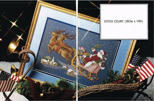 TO ALL GOOD NIGHT SANTA SLEIGH CROSS STITCH PATTERNS ONLY - 4B4