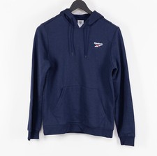 Reebok Men Identity Fleece Pullover Hoodie Navy Size S