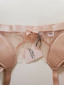 AGENT PROVOCATEUR PEACH HELENE SUSPENDER 2 SMALL UK 8 NWT