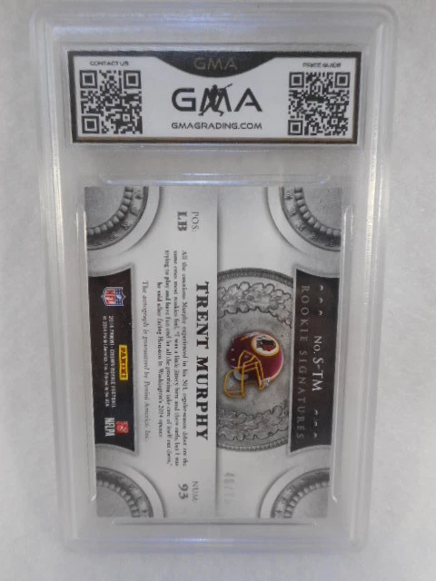 2014 Crown Royale #48 Trent Murphy Auto Rookie GMA Graded 7 - Image 2 of 2