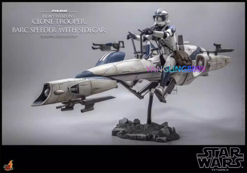 Hottoys Star Wars The Clone Wars Heavy Weapons Clone Trooper&Barc Speeder Figure - Picture 4 of 15