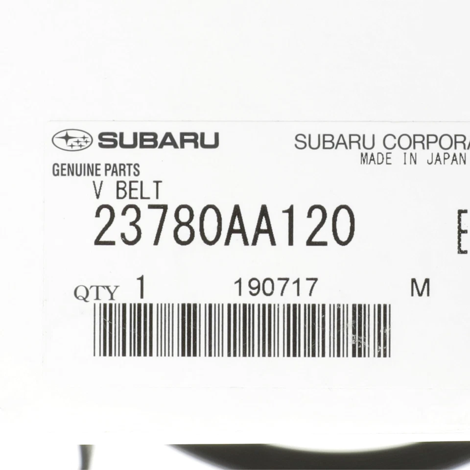 原始设备制造商 2012 - 2015 斯巴鲁 Impreza XV Crosstrek 2.0L 蛇形 V 型皮带 23780AA120 — 第 2/2 张图片