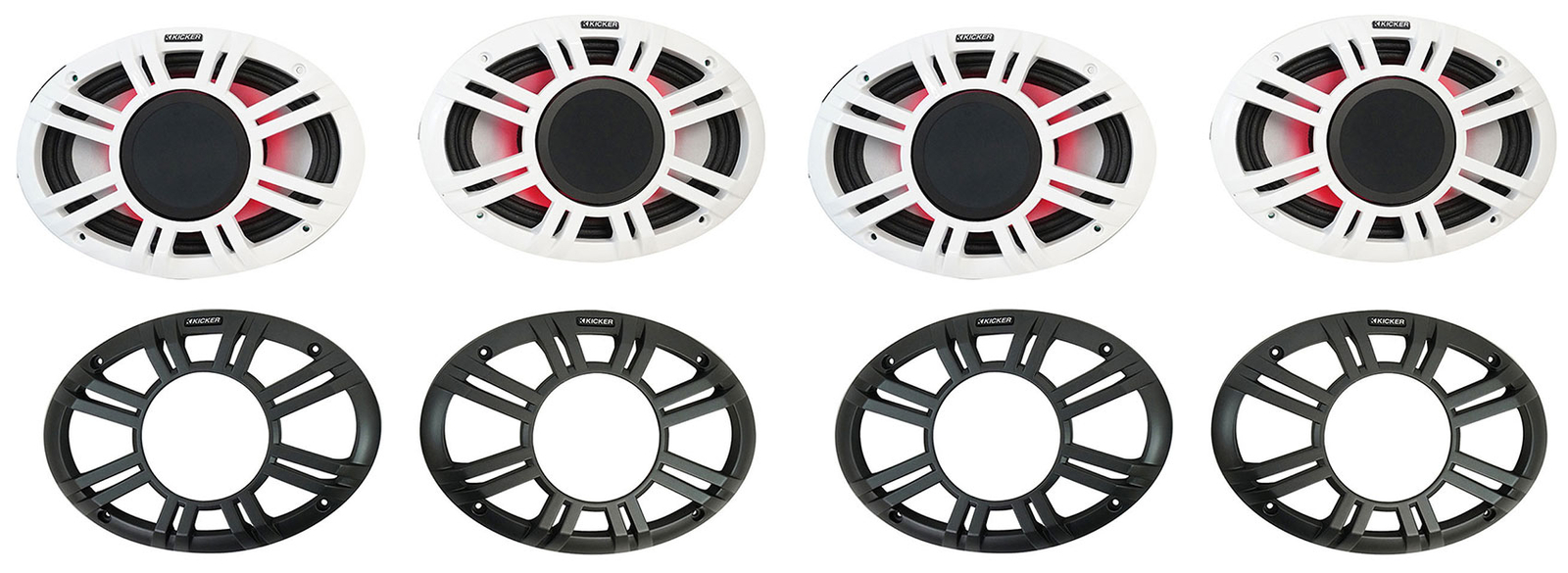 4 KICKER 48KMXL694 300-ваттные 6x9-дюймовые рупорные динамики для морских судов со светодиодной подсветкой KMXL69 162990₽