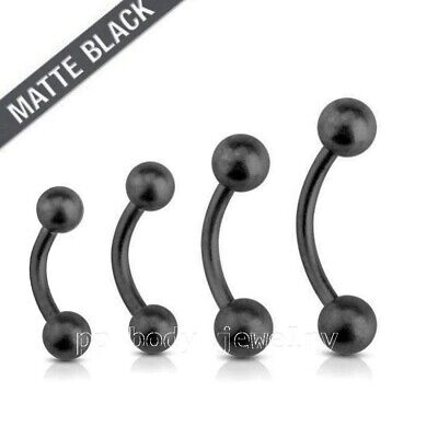 september koepel Aan het leren 16G Matte Black Plated 316L Surgical Steel Ball Curved Barbell Eyebrow Ring | eBay september koepel Aan het leren 16G Matte Black Plated 316L Surgical Steel Ball Curved Barbell Eyebrow Ring | eBay