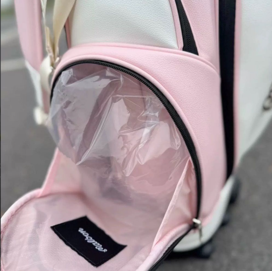 Malbon キャディバッグ ピンク NEW】MALBON GOLF Caddy Bag Caster Type Pink 5-way w/Hood