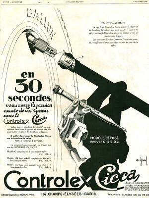 Vintage Controlex Cicca 1929 Magazine Issue Automobile Advertising