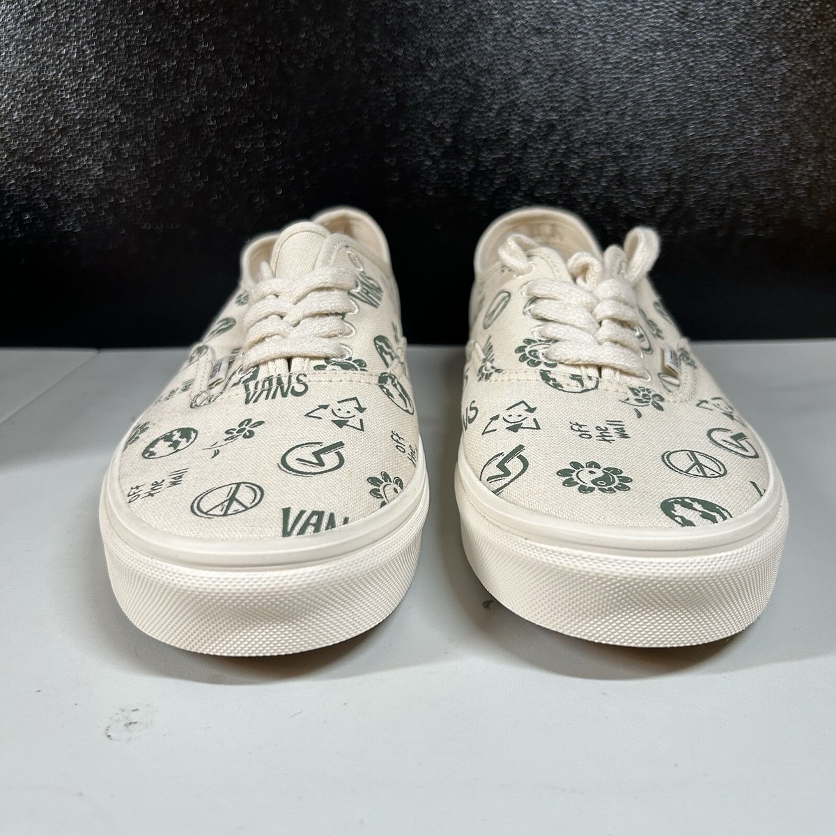 Vans Eco Theory in Our Hands Womens 9.5 White Green Shoes