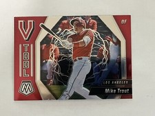 2021 Panini Mosaic Mike Trout Red V Tool Insert Card #VT4 Angels