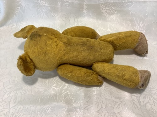 TEDDY BEAR VINTAGE COLLECTABLE HANDCRAFTED STRAW FILLED MOVEABLE JOINTED LIMBS - Picture 9 of 14