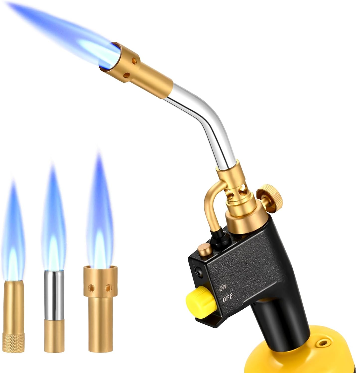 Heat Propane Mapp Torch Multi Purpose Includes 3 Nozzles