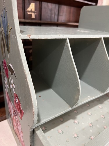 Countertop Storage Shelf Organizer Mail Storage with Drawers Vintage Floral - Picture 10 of 14