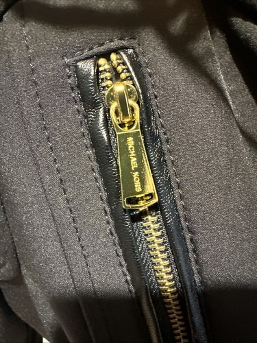 Michael Kors Winter Coat Black RARE XS Gold Colored Zippers Classy Sexy - Picture 2 of 8