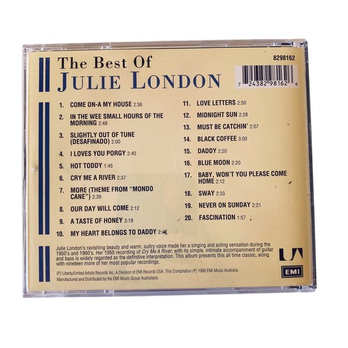 Álbum CD de música - Lo mejor de Julie London - Pop y Jazz - Imagen 2 de 3