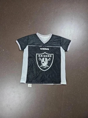Maillot Nfl Raiders Vintage Flag Football Noir Blanc Usa Années 2000 Mesh - Photo 1/4
