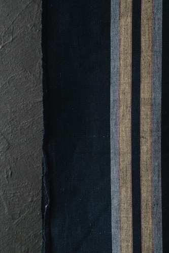 Japanese Fabric Cotton Vintage Kimono Antique Indigo Blue SHIMA 63.8"/KIP93/125 - Picture 8 of 16