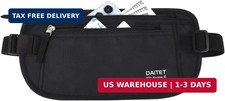 RFID Money Belt Hidden Travel Wallet Passport Holder Secure Waist Pouch Black