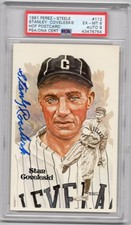 Coveleski  Signed Perez Steele Postcard  PSA EX-MT 6, MINT 9-POP 1, NONE HIGHER!