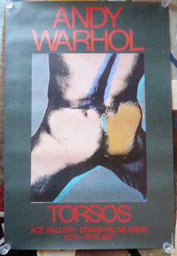 Andy Warhol Torsos Ace Gallery Paris Pop Art Male Torso XL Vintage Poster 1977 a - Picture 2 of 6