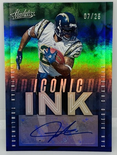 2023 Absolute LaDainian Tomlinson Green Auto /25 Iconic Ink San Diego Chargers - Picture 2 of 3