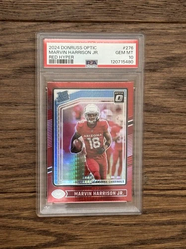 2024 Panini Donruss Optic - RC Marvin Harrison Jr. #276 Red Hyper PSA 10