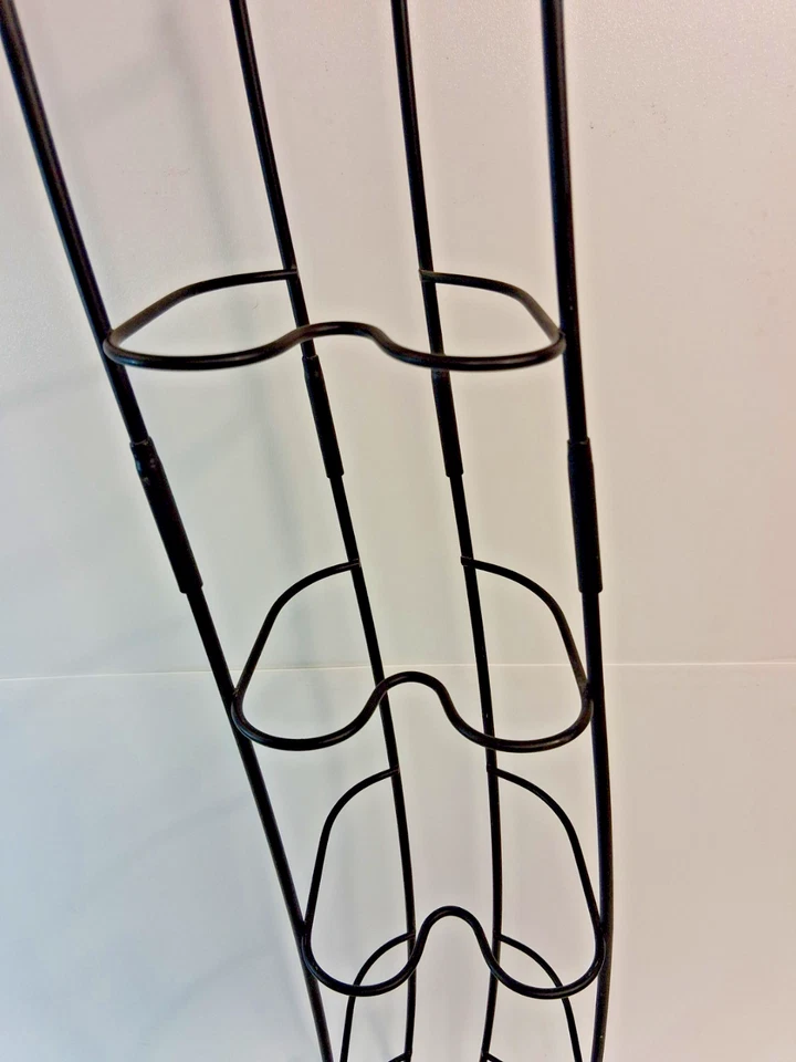 Base de madera ondulada vintage Atlantic 110 música CD almacenamiento cable torre estante 51"" Foto 3 de 4