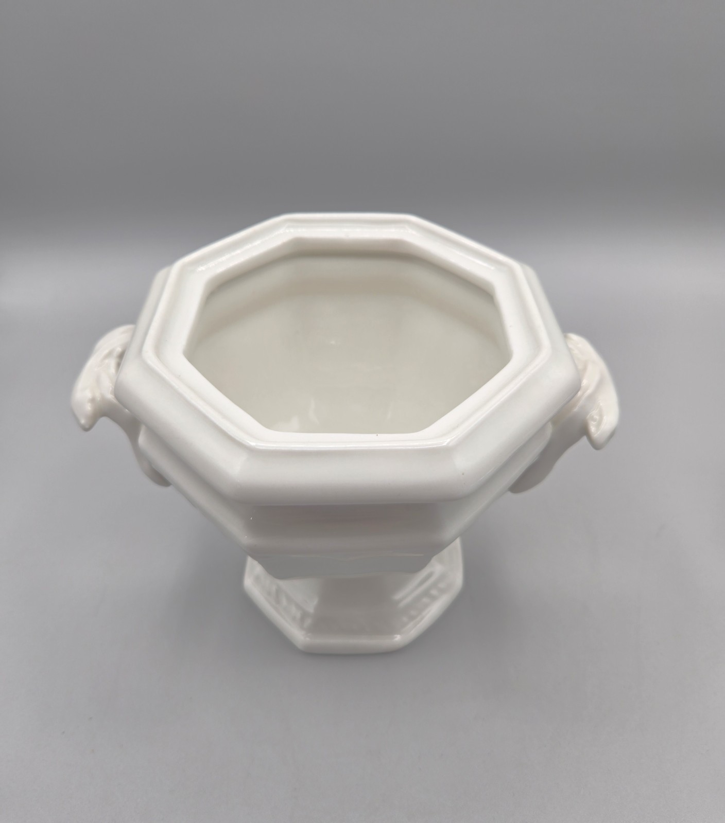 Antique Red Cliff Ironstone White Soup Tureen Set w/Under Plate & Ladle, NEW