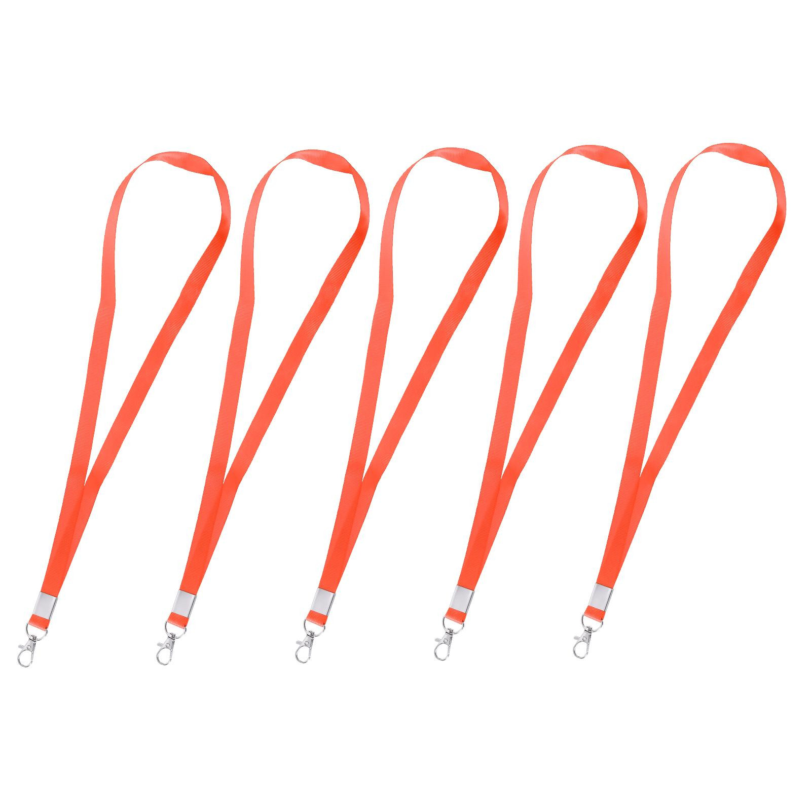 10 Pcs Flat Lanyard Neck Strap Lanyard Swivel Hook Clip for Office Red