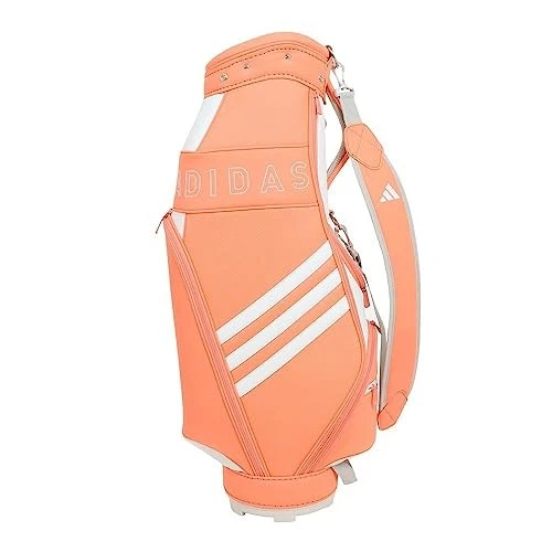 adidas Golf Bag Women's Lightweight 2.8kg 3-Stripe Coral Fusion x White - Image 4 of 4