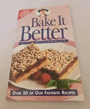 Vintage 1994, Bake It Better With Quaker Oats, Recipe Booklet W/Over 50 Recipes 