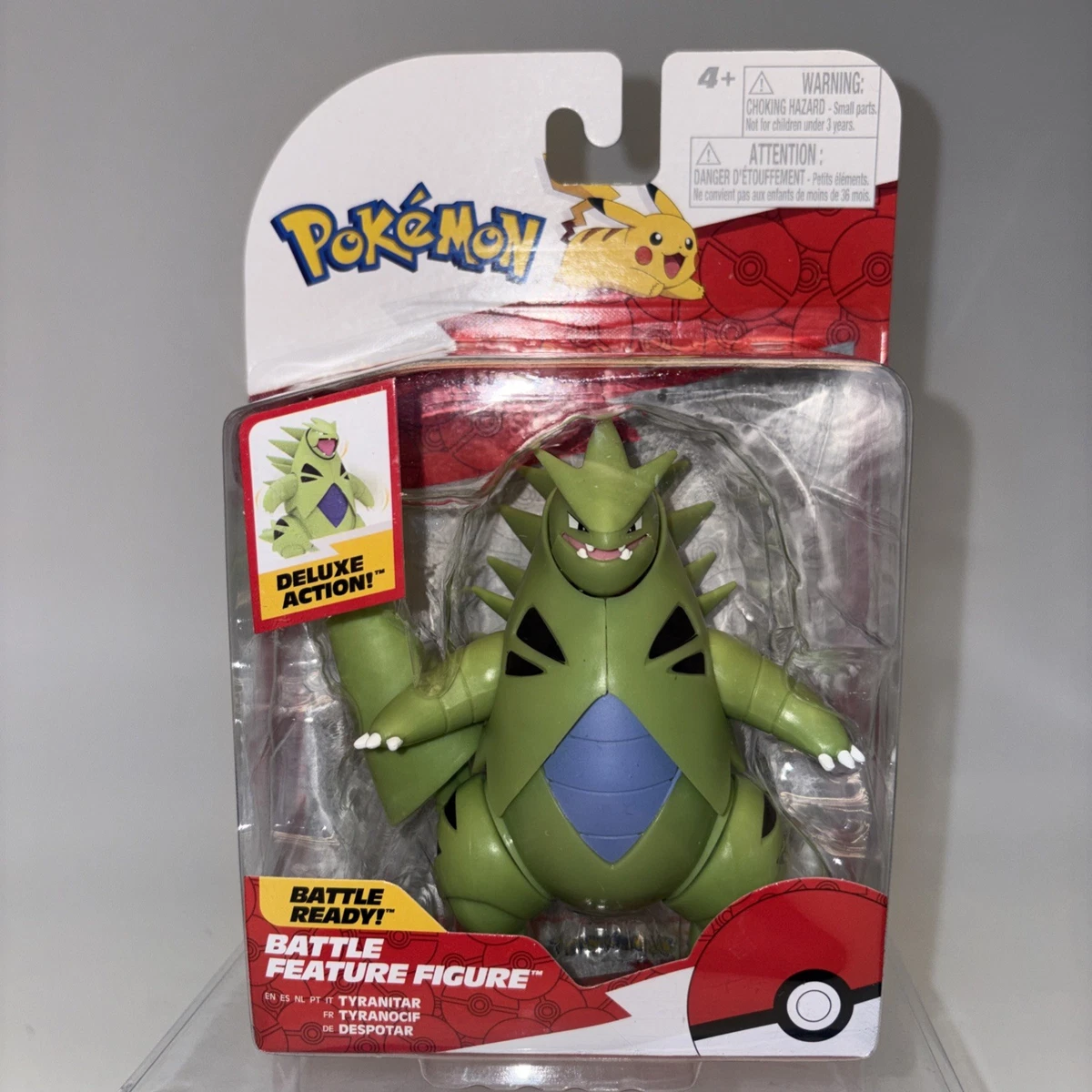 Pokémon Figura Tyranitar 11 Cm | Licencia Oficial Jazwares 2024 | Pseudolegendario Roca/Oscuro | Juguete Coleccionable Para Fans +4 Años