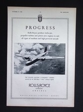 Original 1950 Advert Rolls-Royce Aero Engines English Electric Canberra Bomber