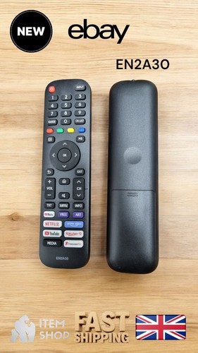 REMOTE EN2A30 FOR HISENSE VIDAA SMART TV MODELS: 43A7300F. 43A7500F. 43A7500FTUK - 第 1/3 張圖片
