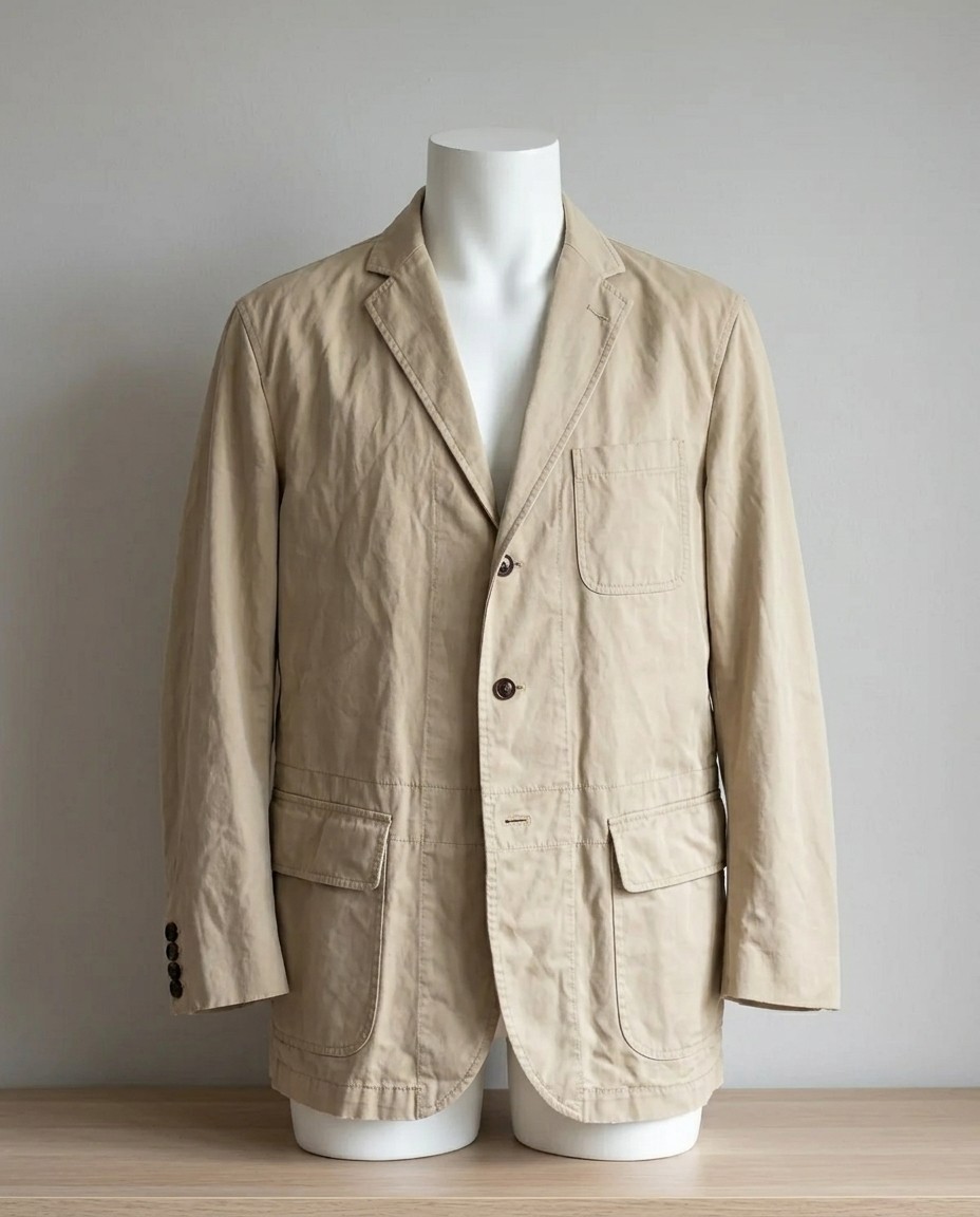 POLO RALPH LAUREN GIACCA ELEGANTE UOMO TG.42 BEIGE ORIGINALE