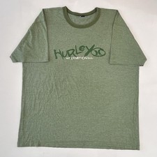 Vintage 90 s Hurley International Green Ringer T Shirt Men s XL Single Stitch