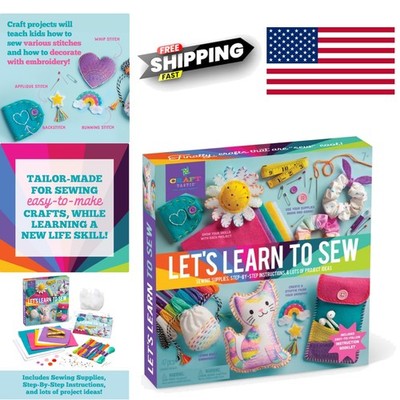 Multi Color Sewing Kit with Fabric Thread and Reusable Tools for Craft Projects