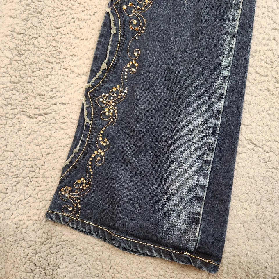 Pantalones de mezclilla Montana West Limited Collection talla 9 (32X34 real) Bootcut Bling ¡LEER! Foto 2 de 4