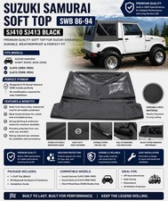 Suzuki Samurai Soft Top Swb 86-94 Sj410 Sj413 Black Transparent Window Suzuki Samurai Soft Top Swb 86-94 Sj410 Sj413 Black Transparent Window