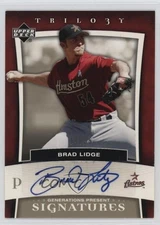 2005 Trilogy Generations Present Silver Signatures /35 Brad Lidge #PR-BL Auto