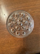 Vintage Clear Glass Flower Frog 16 Hole for Floral Arrangements Vases 5"