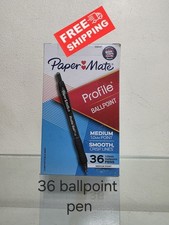 Paper Mate Profile Retractable Ballpoint Pens 36 count Pack of 1 Black 1.0 Mm.