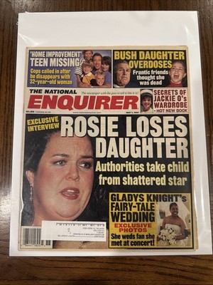 The National Enquirer Tabloid Magazine May 1 2001 Rosie O'Donnell Bag/Boarded!!