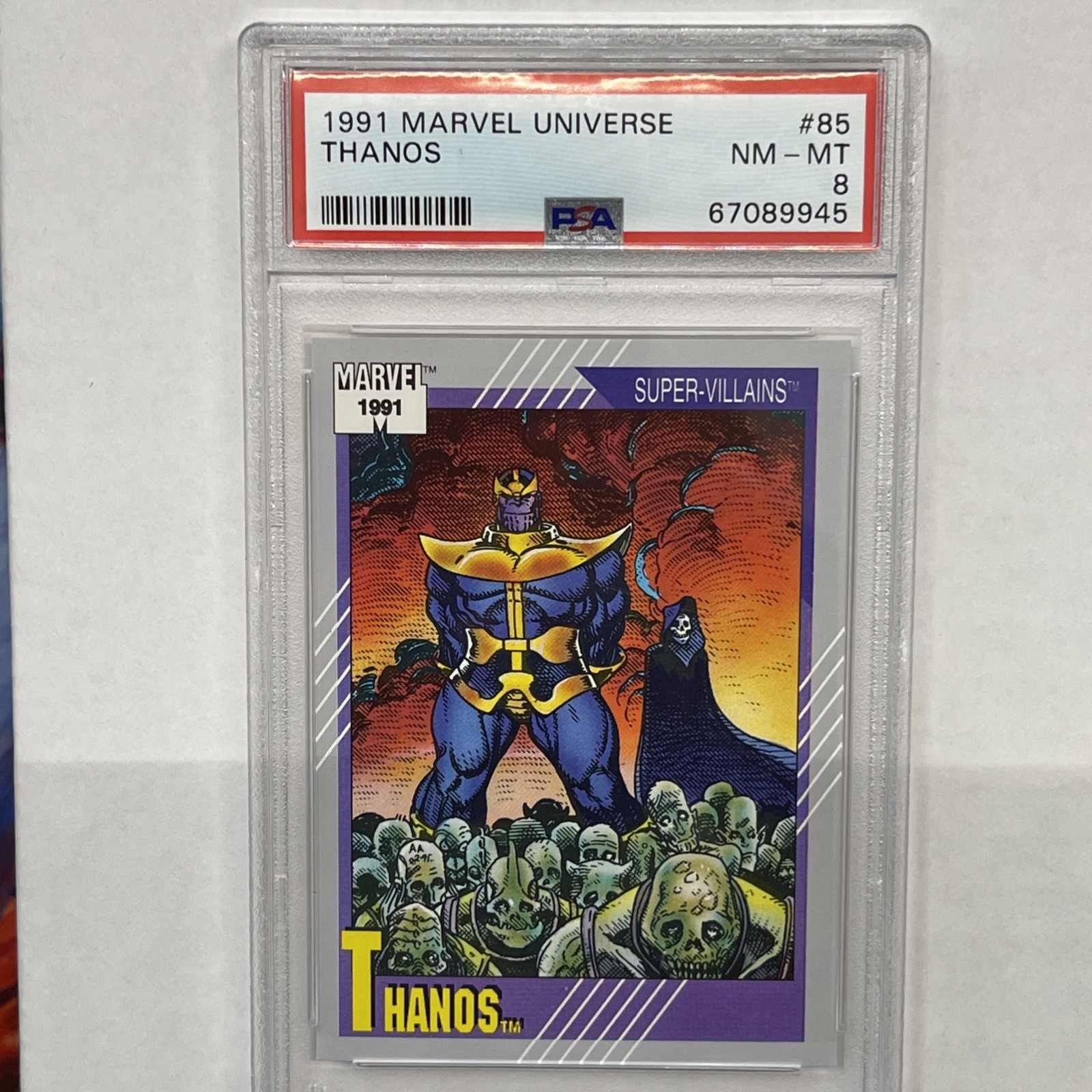 PSA 8 1991 Marvel Universe #85 Thanos