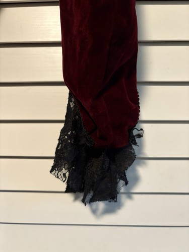 Victorian Steampunk Red Velvet Jacket Women Medium Gothic Renaissance Costume - Picture 4 of 9