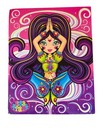 Vintage Y2K Lisa Frank 2001 Genie Girl 2 Pocket Folder Purple Pink Psychedelic