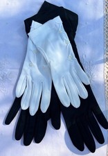 1950's-60's White Button Gloves and Long Formal Black Gloves