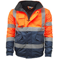 Image of Hi Vis Bomber Jacket - EN471 Certified Waterproof Class 3 Protection HV301 3XL